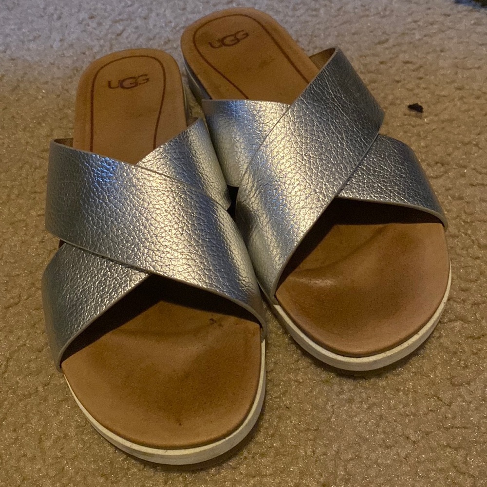 Gently worn ugg sandals.. basically new